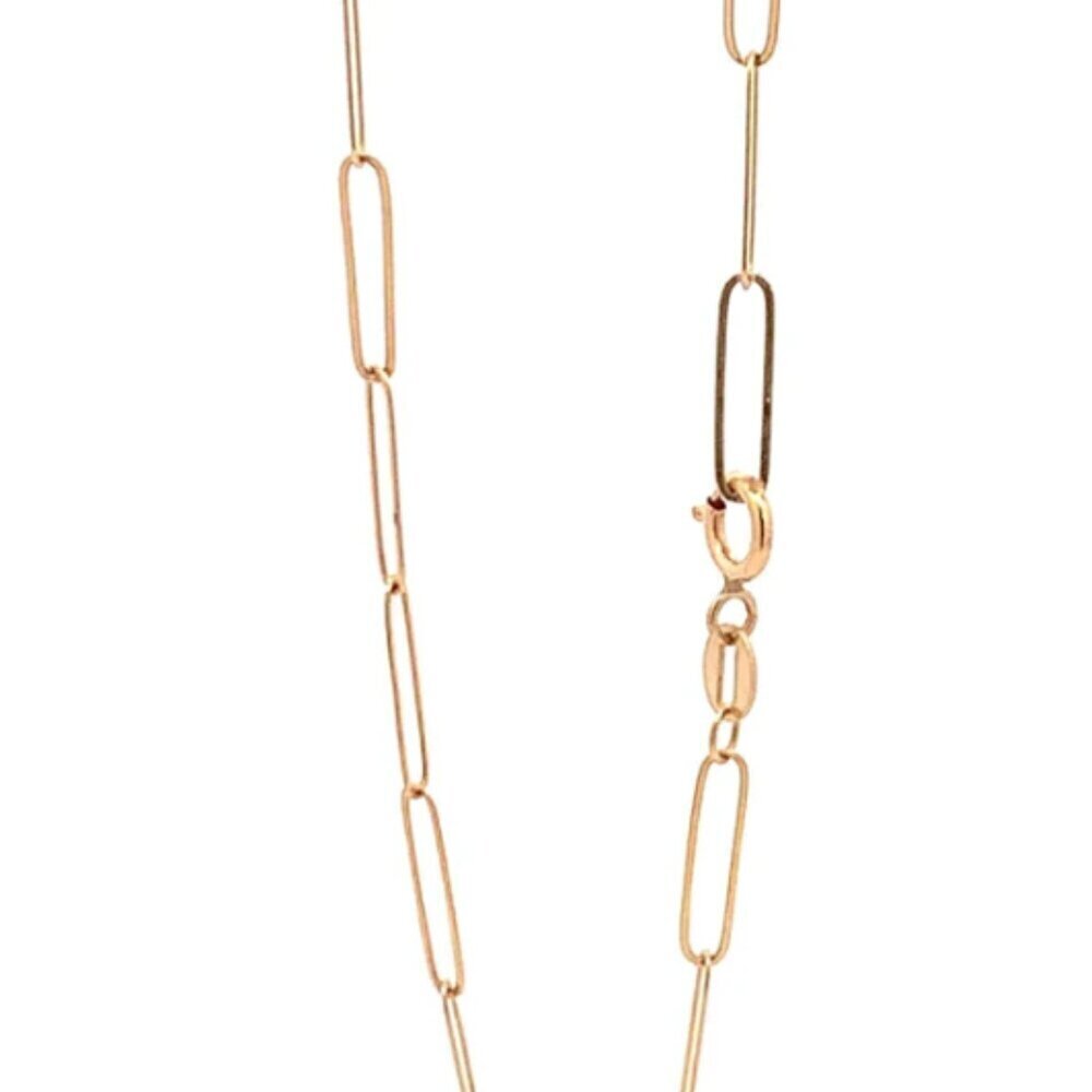 18K Yellow Gold Bracelet Paperclip 0.96 gram Size 8 inches - Picture 8 of 8